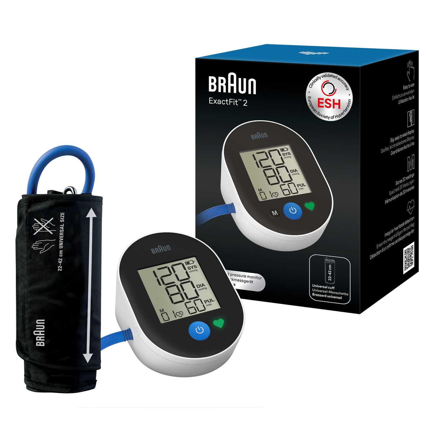 BRAUN EXACTFIT 2 BUA4050 BLOOD PRESSURE MONITOR