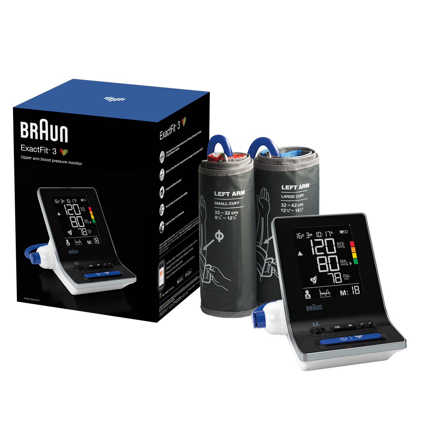 BRAUN EXACTFIT 3 BUA6150 BLOOD PRESSURE MONITOR